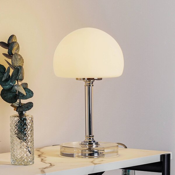 Steinhauer Lampa stołowa LED Ancilla, możliwość ściemniania, chromowy / srebrny, salon / jadalnia, metal, nowoczesny