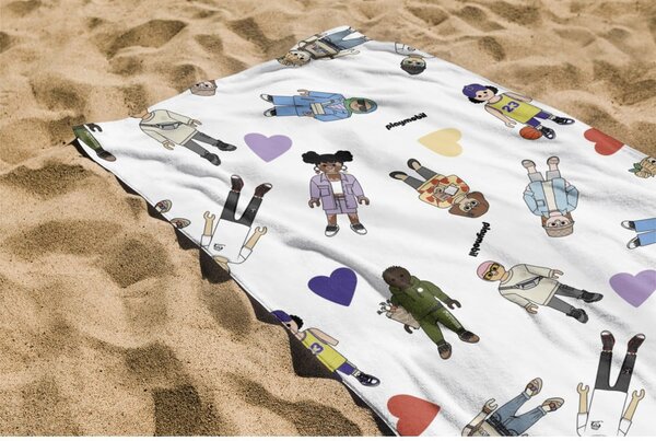 Bawełniany ręcznik plażowy frotte 75x140 cm Unique United – Playmobil