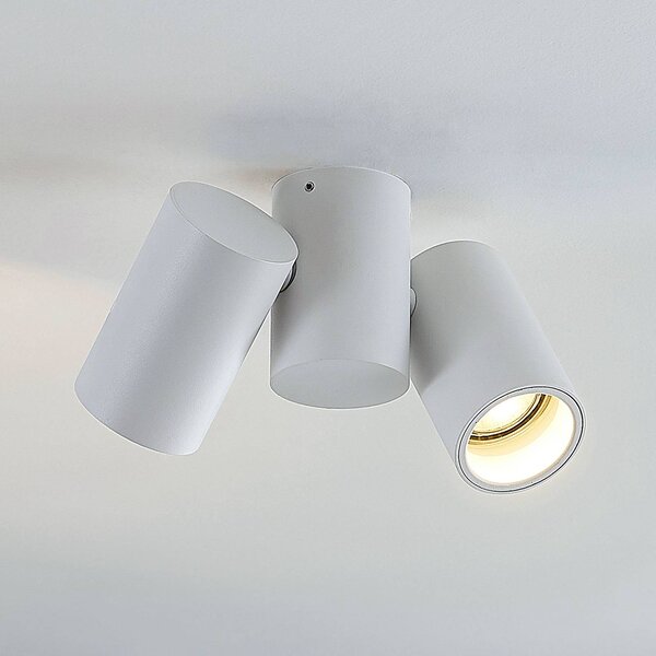 Lampa sufitowa Gesina Arcchio, możliwość ściemniania, biały / opal, salon / jadalnia, aluminium, nowoczesny