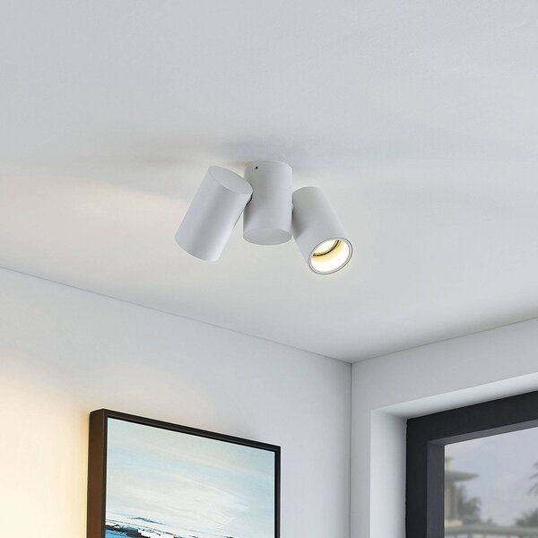 Lampa sufitowa Gesina Arcchio, możliwość ściemniania, biały / opal, salon / jadalnia, aluminium, nowoczesny