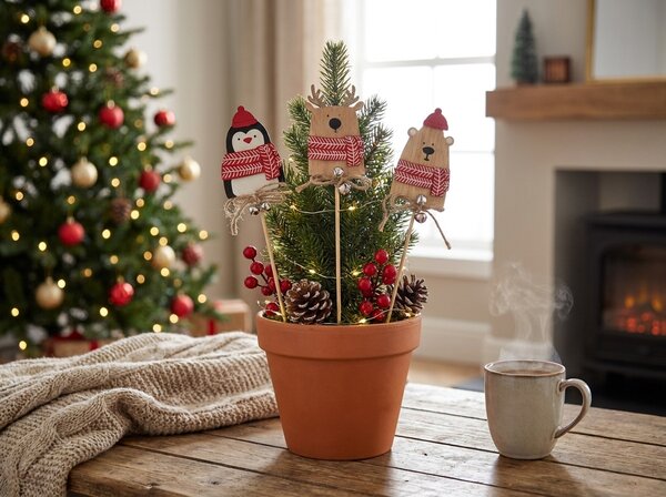 Świąteczna dekoracja do wtykania WINTER FRIENDS - różne warianty