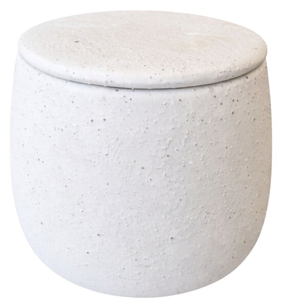 Dwuczęściowy zestaw ceramiczny filiżanki i pojemnika NEST 10 cm, biały