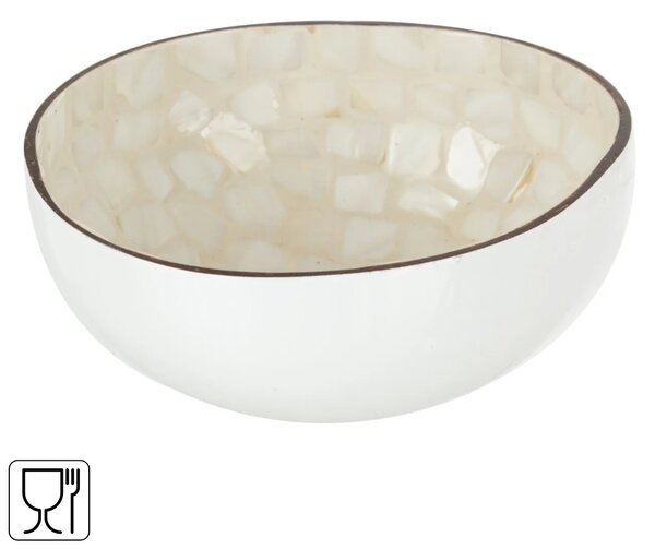 Plastowa miska KOKO 13 cm, biała