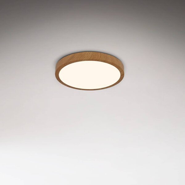 Briloner Lampa sufitowa LED Runa Wood, ciemne drewno, salon / jadalnia, metal