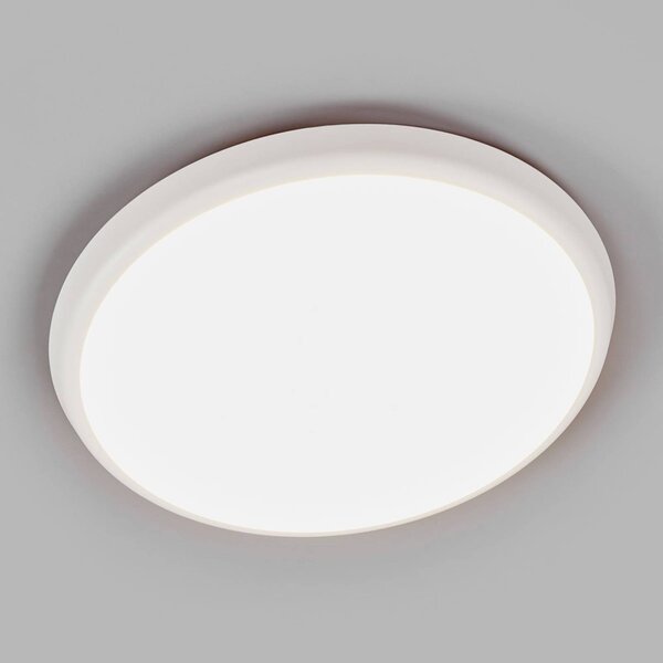 Lampa sufitowa LED Augustin Arcchio, możliwość ściemniania, biały / opal, łazienka, tworzywo sztuczne, nowoczesny
