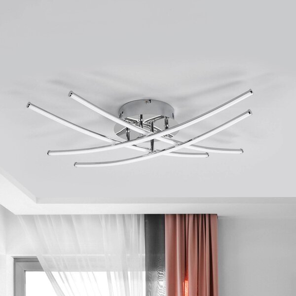 Lampa sufitowa LED Yael Lindby, chromowy / srebrny, kuchnia, metal, nowoczesny