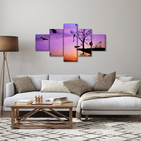 Obraz - Sylwetki zwierząt (125x70 cm)