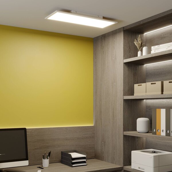 Lampa sufitowa LED Luay Lindby, możliwość ściemniania, biały / opal, kuchnia, tworzywo sztuczne, nowoczesny