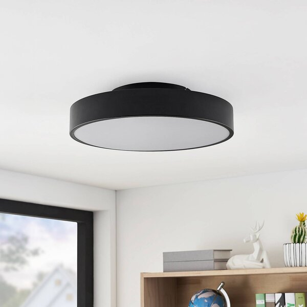 Lampa sufitowa LED Milada Lindby, możliwość ściemniania, czarny, salon / jadalnia, metal, nowoczesny