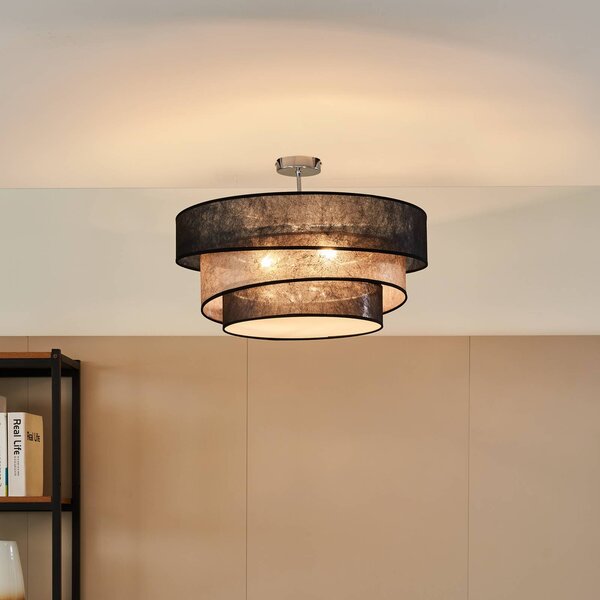 Lampa sufitowa Ayvira Lindby, możliwość ściemniania, czarny, salon / jadalnia, nowoczesny