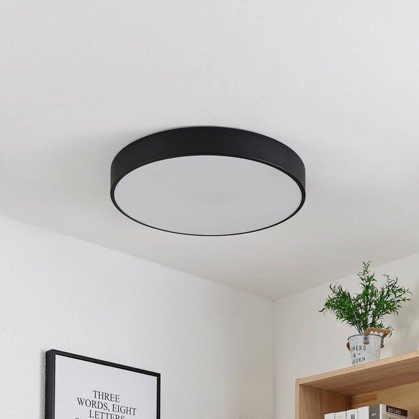 Lampa sufitowa LED Simera Lindby, możliwość ściemniania, czarny, salon / jadalnia, tworzywo sztuczne, nowoczesny