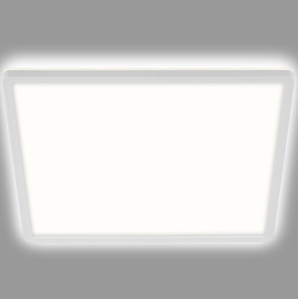 Briloner Lampa sufitowa LED Slim, biały / opal, przedpokój, tworzywo sztuczne, nowoczesny