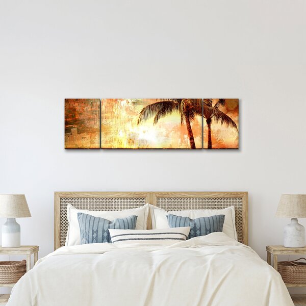 Obraz - Palmy na plaży (170x50 cm)