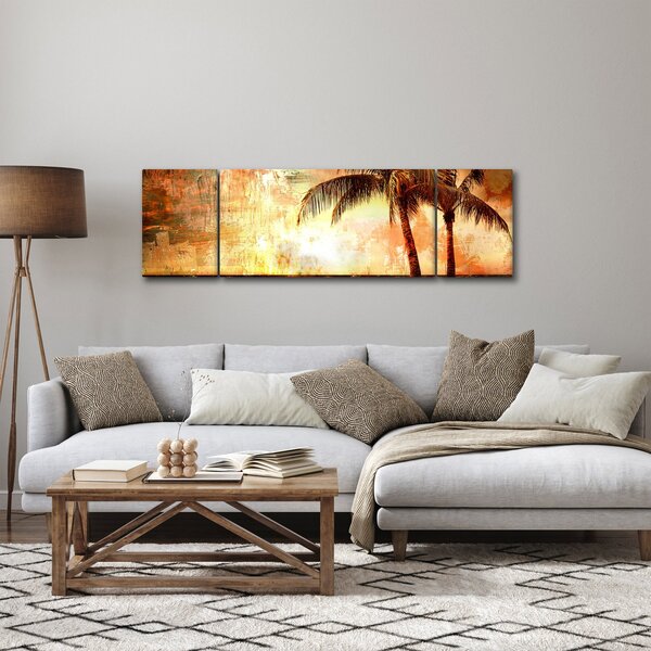 Obraz - Palmy na plaży (170x50 cm)