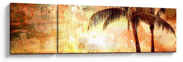 Obraz - Palmy na plaży (170x50 cm)