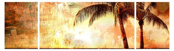 Obraz - Palmy na plaży (170x50 cm)