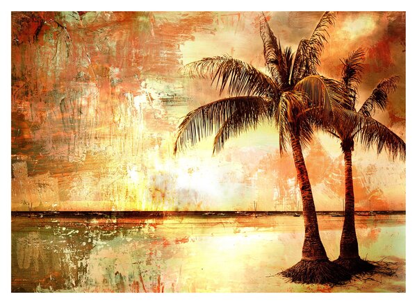 Obraz - Palmy na plaży (70x50 cm)