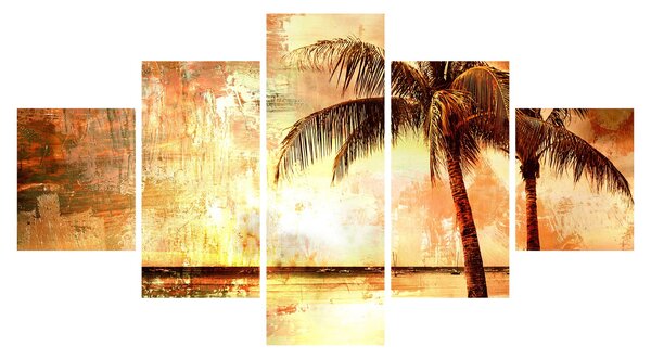 Obraz - Palmy na plaży (125x70 cm)