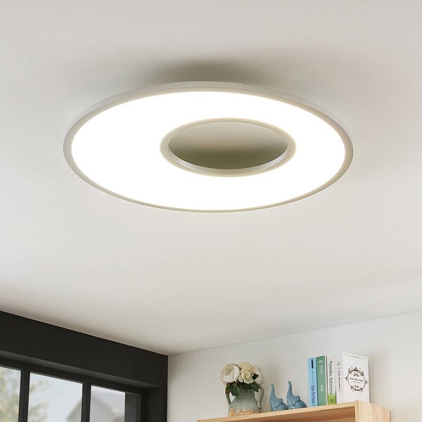 Lampa sufitowa LED Durun Lucande, możliwość ściemniania, aluminiowy / szary / cynkowy, kuchnia, tworzywo sztuczne, nowoczesny