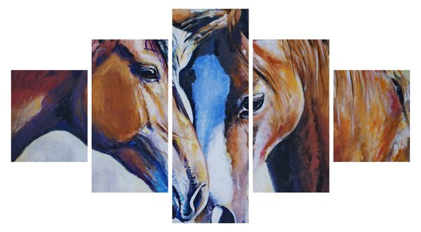 Obraz - Zakochane konie (125x70 cm)