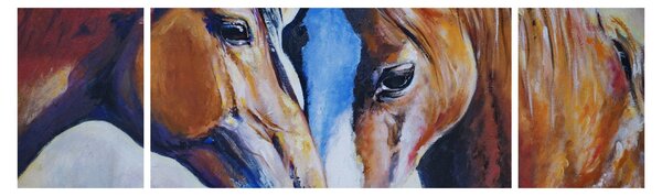 Obraz - Zakochane konie (170x50 cm)