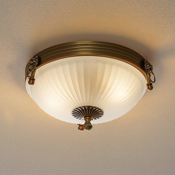 ORION Lampa sufitowa Rocca, możliwość ściemniania, brązowy / mosiężny, salon / jadalnia, metal, antyczny