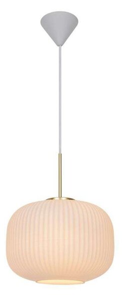 Lampa Wisząca Nordlux, Milford, ściemnialny, biały, salon, szkło