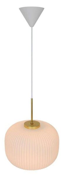 Lampa Wisząca Nordlux, Milford, ściemnialny, biały, salon, szkło