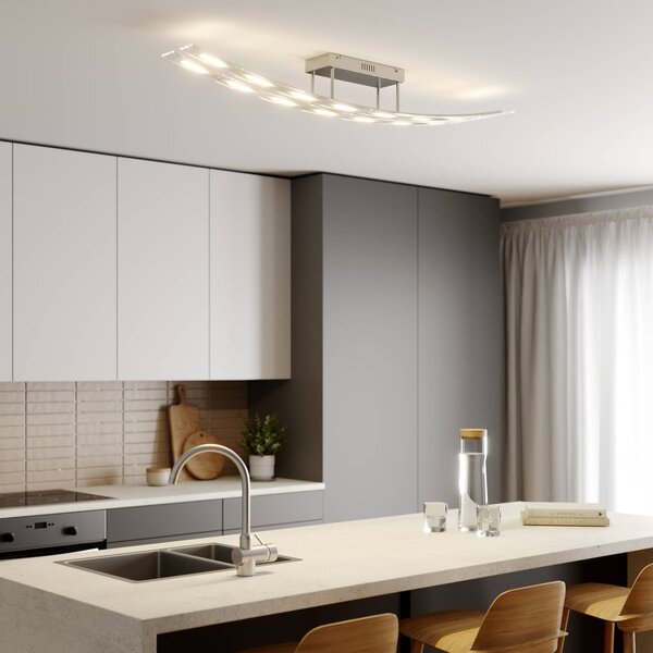 Lampa sufitowa LED Jarda Lindby, możliwość ściemniania, przezroczysty / transparentny, salon / jadalnia, szkło, nowoczesny