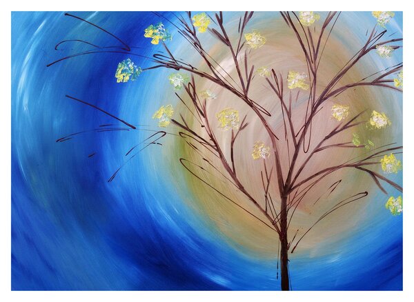 Obraz - Drzewo zakrywające słońce (70x50 cm)