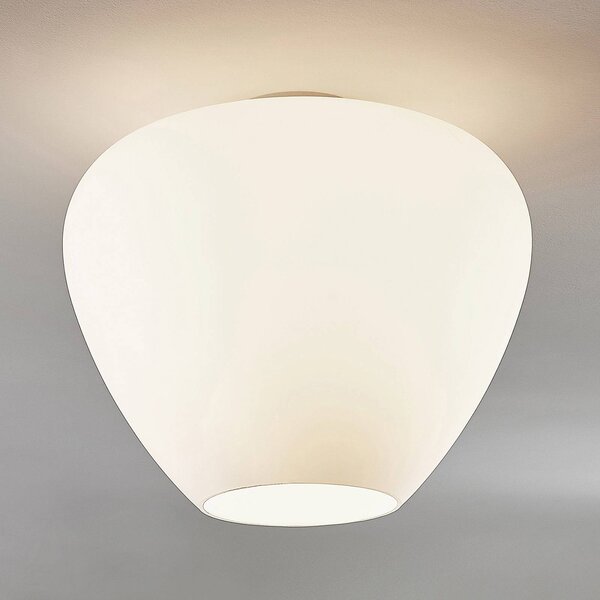 Lampa sufitowa Bibiane Lindby, możliwość ściemniania, biały / opal, salon / jadalnia, szkło, nowoczesny