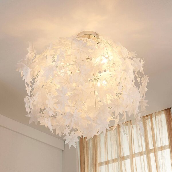 Lampa sufitowa Maple Lindby, możliwość ściemniania, biały / opal, salon / jadalnia, tworzywo sztuczne, nowoczesny