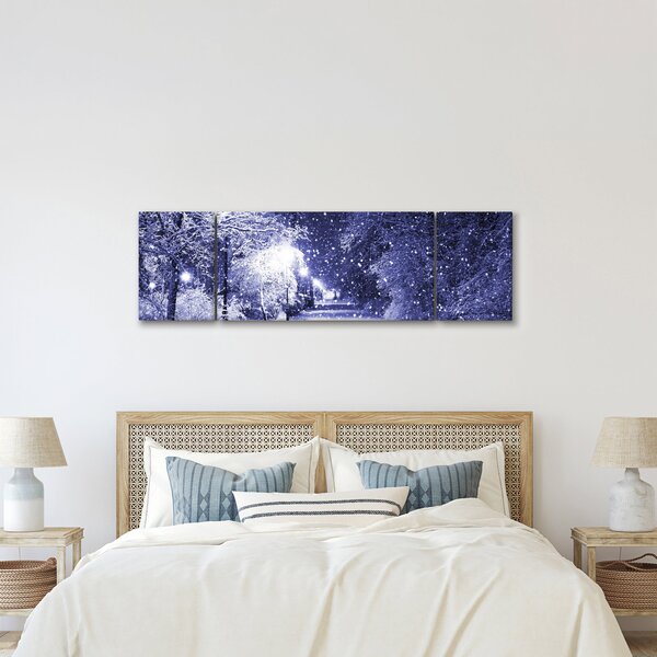 Obraz - Magiczna zimowa noc (170x50 cm)