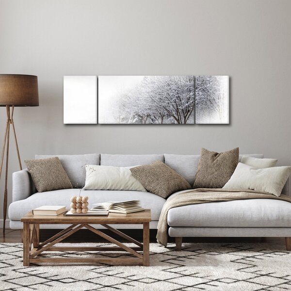 Obraz - Zimowa aleja (170x50 cm)