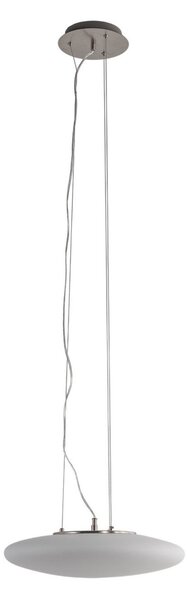 Lampa Wisząca Lindby, Gunda, ściemnialny, biały, salon, szkło, nowoczesny
