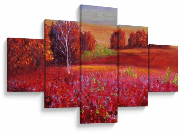 Obraz czerwonego krajobrazu (125x70 cm)