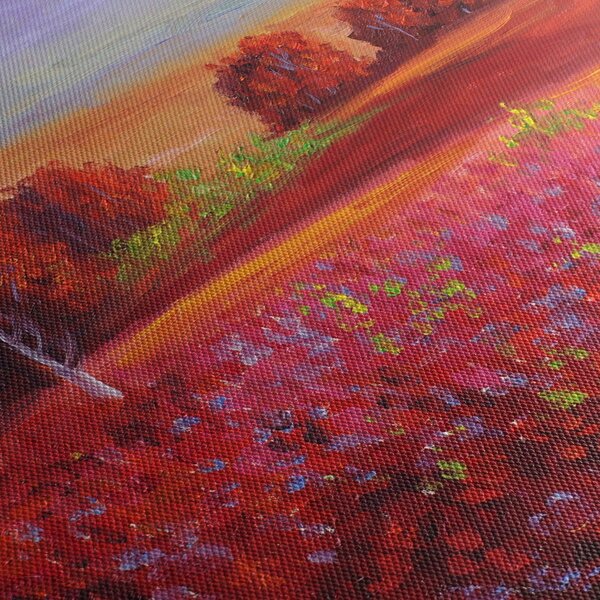 Obraz czerwonego krajobrazu (170x50 cm)