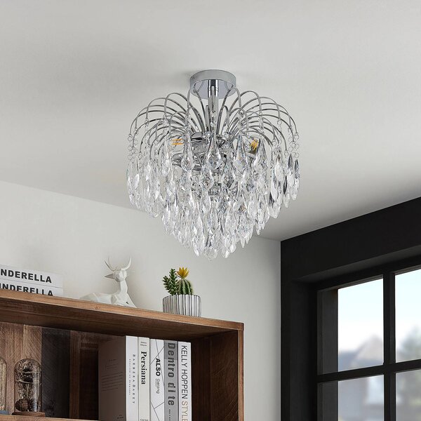 Lampa sufitowa Silino Lindby, możliwość ściemniania, chromowy / srebrny, salon / jadalnia, metal, nowoczesny