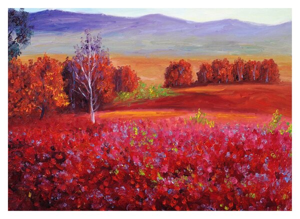 Obraz czerwonego krajobrazu (70x50 cm)