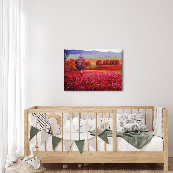 Obraz czerwonego krajobrazu (70x50 cm)