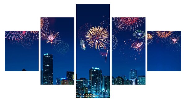 Obraz - Fajerwerki w Miami (125x70 cm)