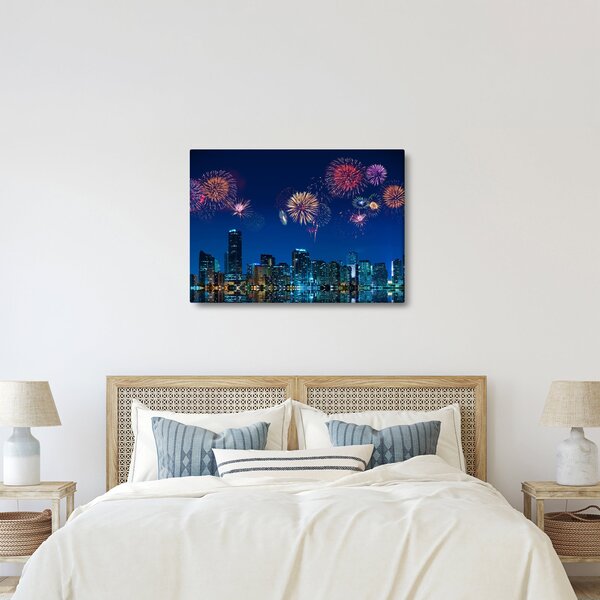 Obraz - Fajerwerki w Miami (70x50 cm)