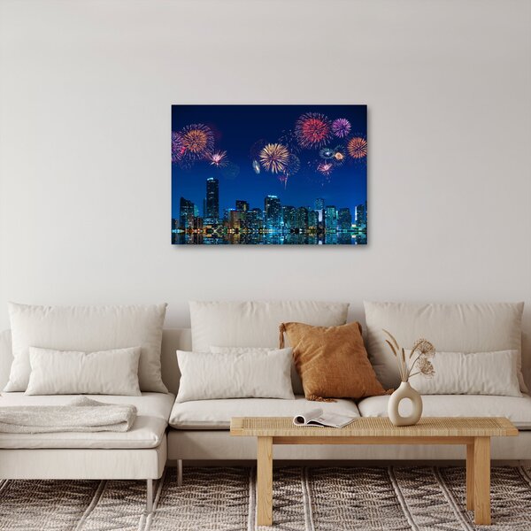 Obraz - Fajerwerki w Miami (70x50 cm)