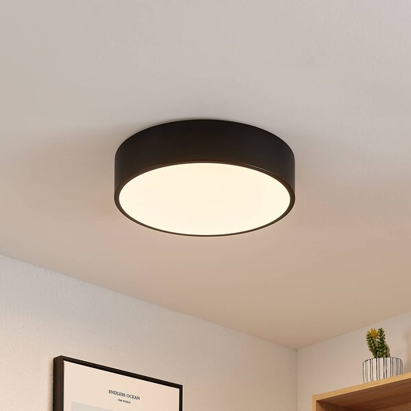 Lampa sufitowa LED Simera Lindby, możliwość ściemniania, czarny, salon / jadalnia, tworzywo sztuczne, nowoczesny
