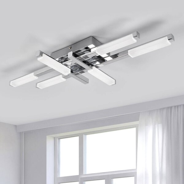 Lampa sufitowa Patrik Lindby, chromowy / srebrny, łazienka, metal, nowoczesny