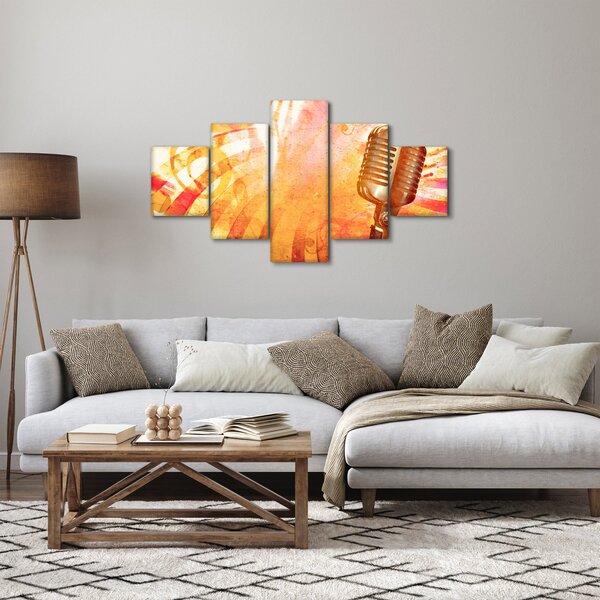 Obraz - Mikrofon retro (125x70 cm)