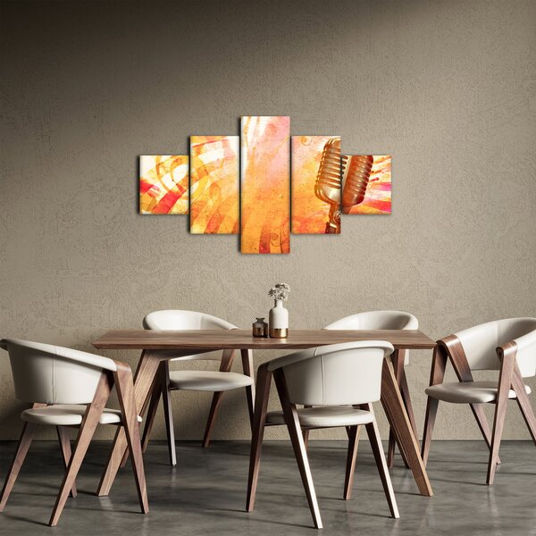 Obraz - Mikrofon retro (125x70 cm)