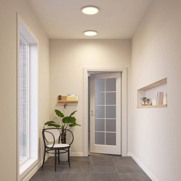Lampa sufitowa LED Aureka PRIOS, aluminiowy / szary / cynkowy, salon / jadalnia, aluminium, nowoczesny