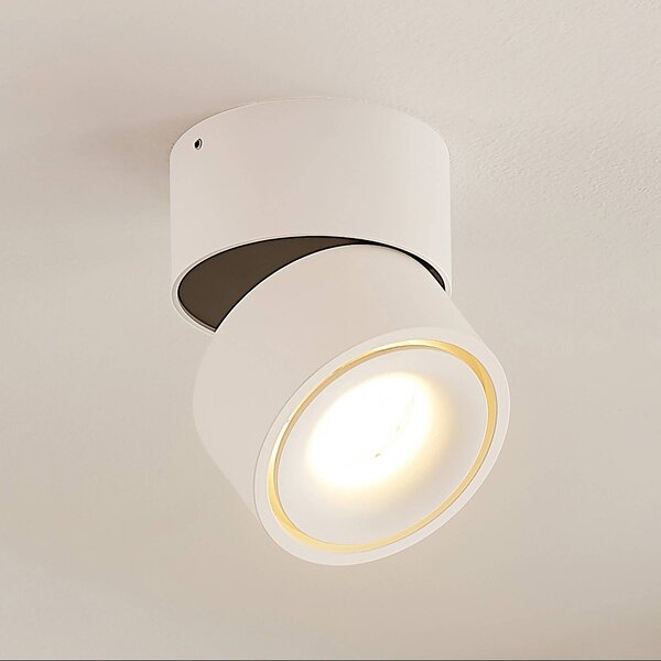 Arcchio reflektor sufitowy LED Rotari, biały, 1-punktowa, 946lm Rotari Arcchio, możliwość ściemniania, biały / opal, przedpokój, aluminium, nowoczesny