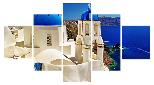 Obraz - Santorini, Grecja (125x70 cm)